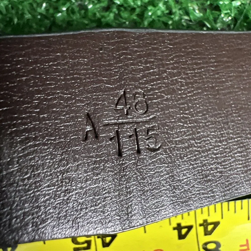 Leather Ratchet Belt For Men Adjustable Deer Head Engraving Oval‎ Gold Buckle